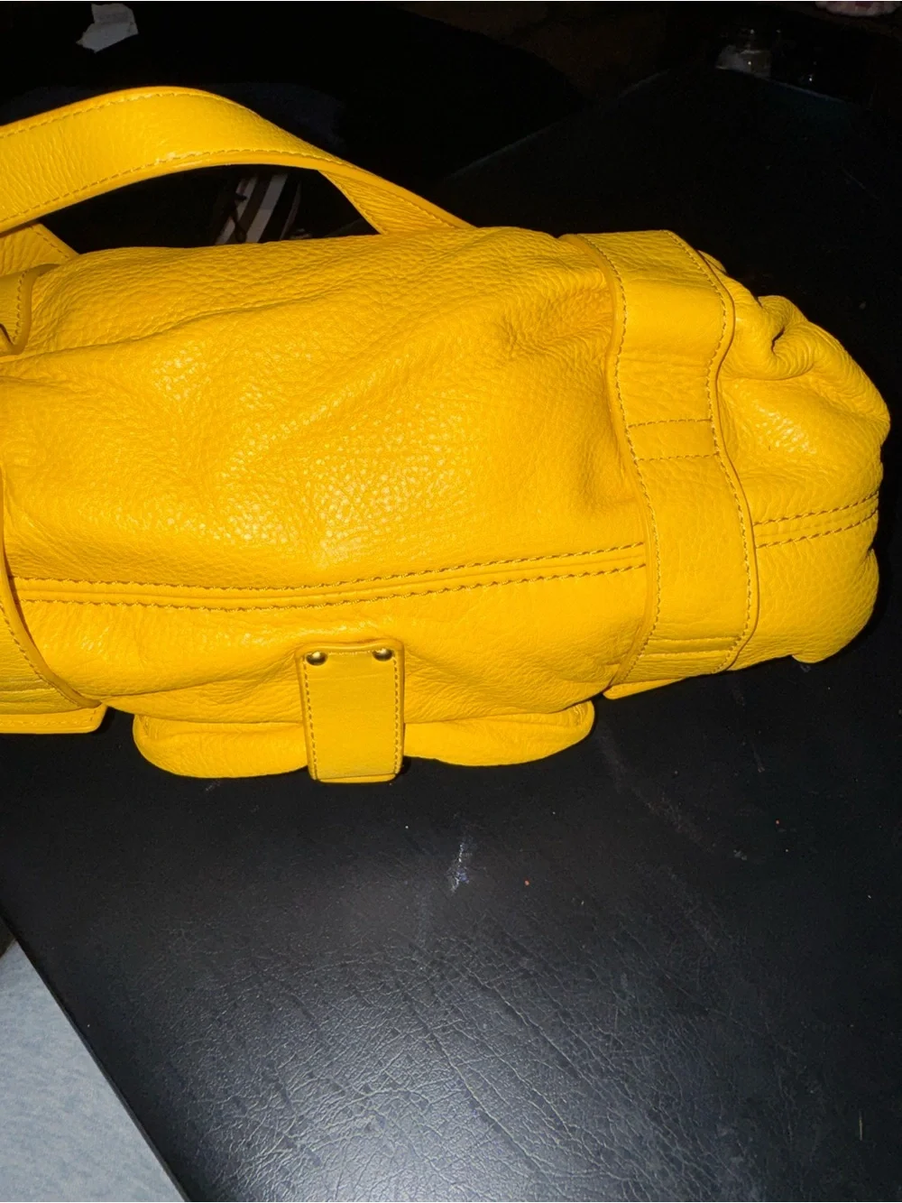 Michael Kors Bright Yellow Leather Shoulder Satchel